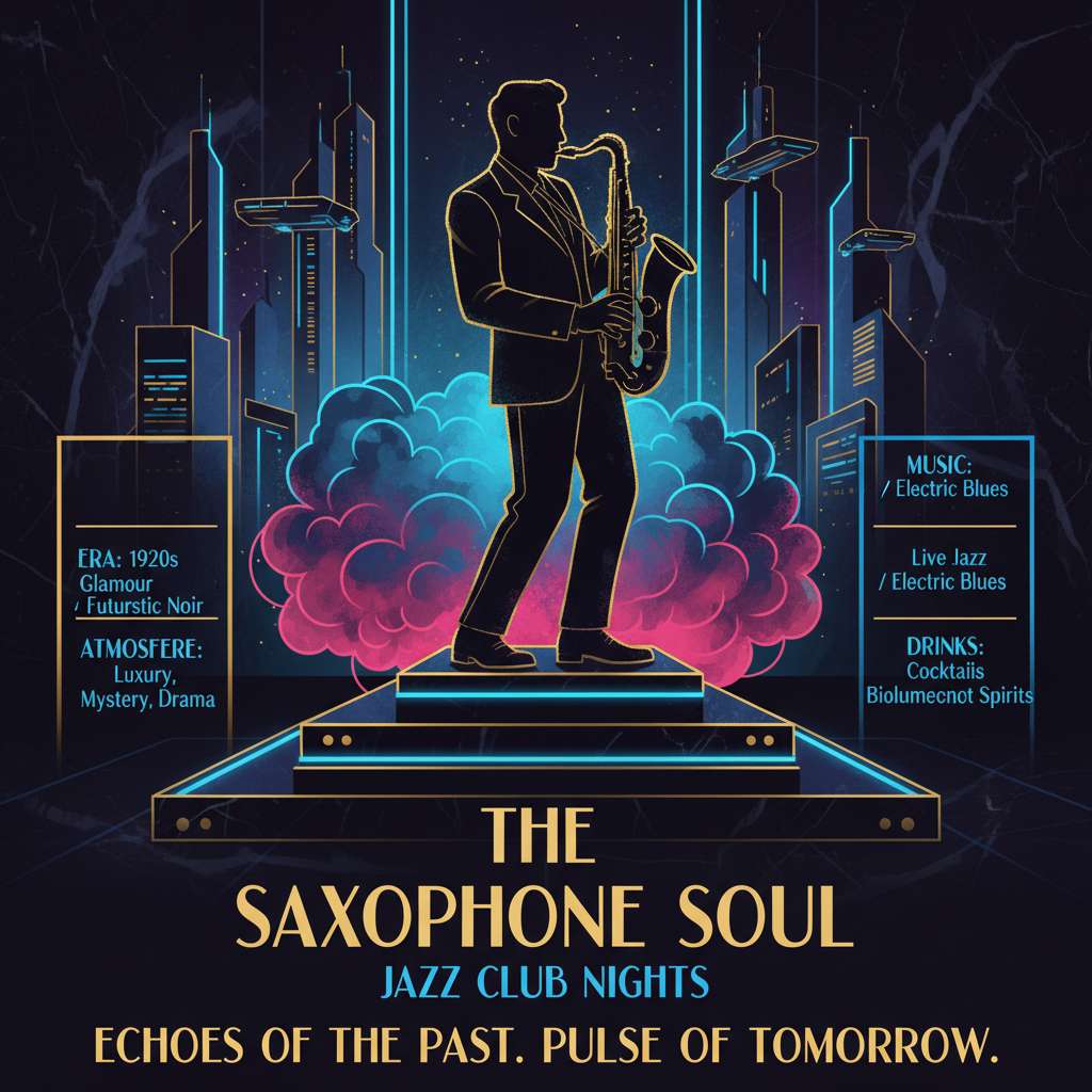 Gemini 2.5 Flash - Art Deco / Neon Noir / Gold