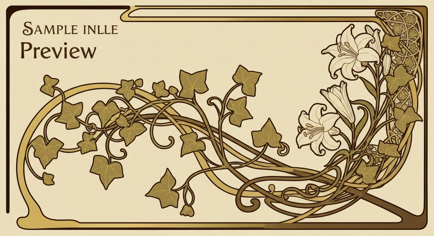 Imagen 4 - Art Nouveau / Floral / Gold