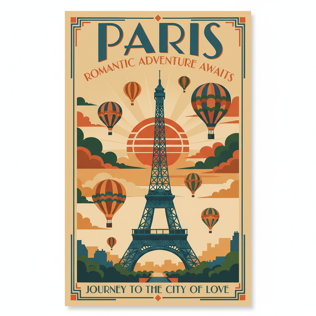 Gemini 2.5 Flash - Vintage Travel Poster