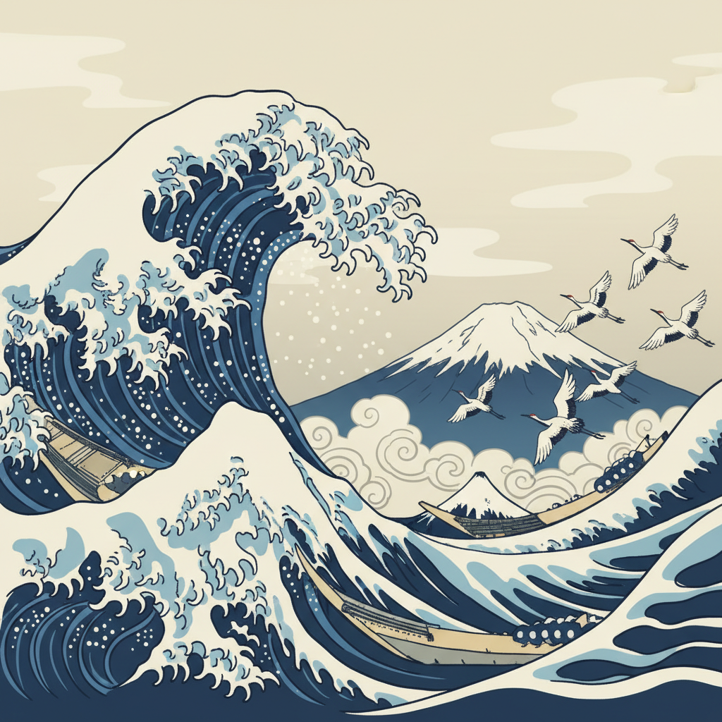 NB Basic - Ukiyo-e / Flat illustration / Vector art