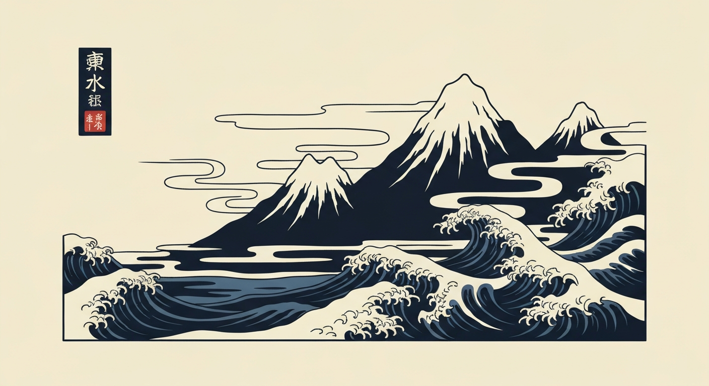 Imagen Basic - Ukiyo-e / Flat illustration / Vector art