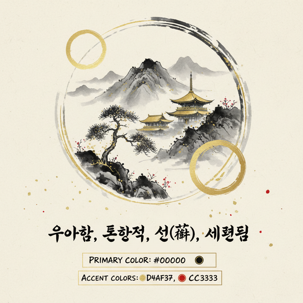 Gemini 2.5 Flash - Calligraphy / Ink Wash / Gold Leaf