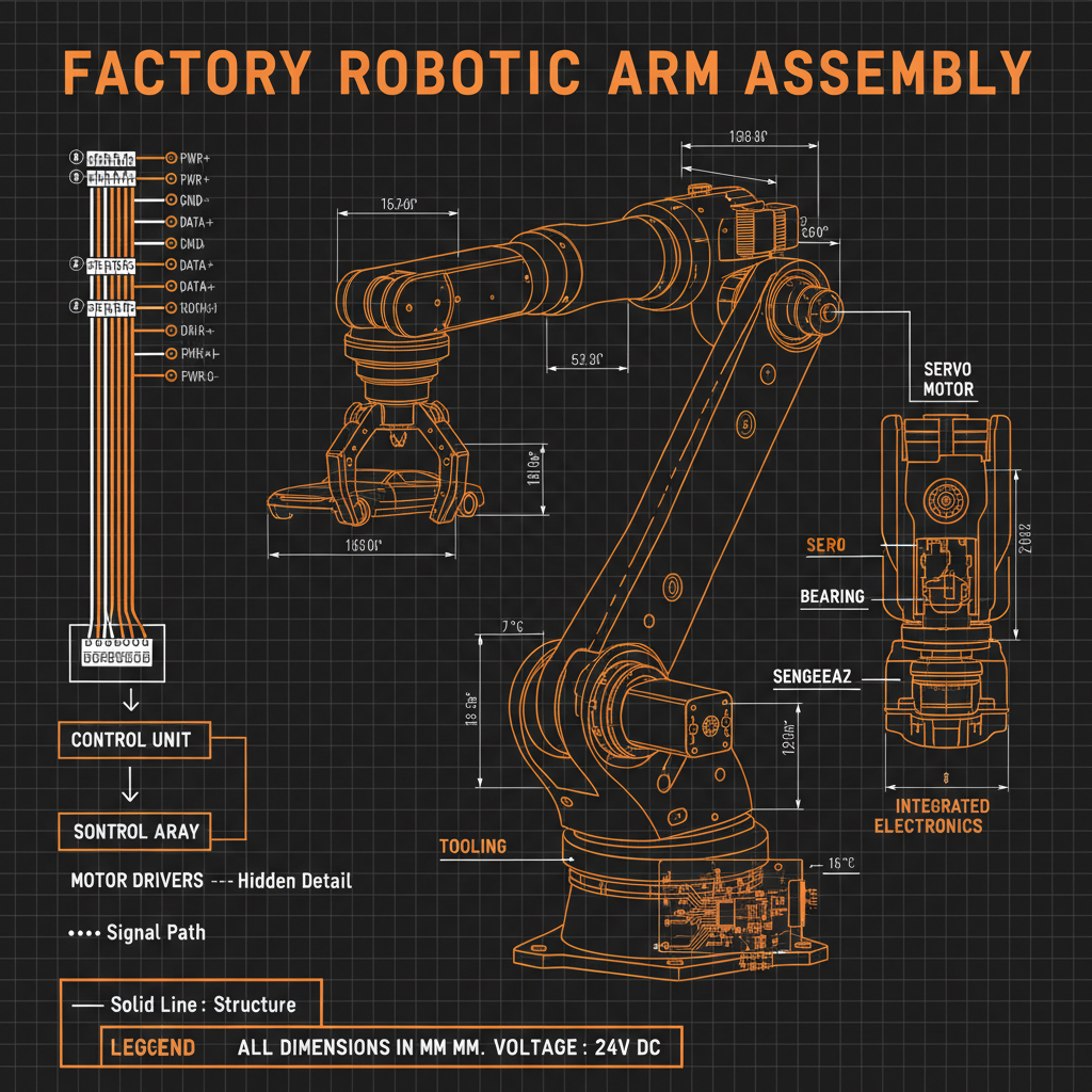 Gemini 2.5 Flash - Industrial / Blueprint / Orange
