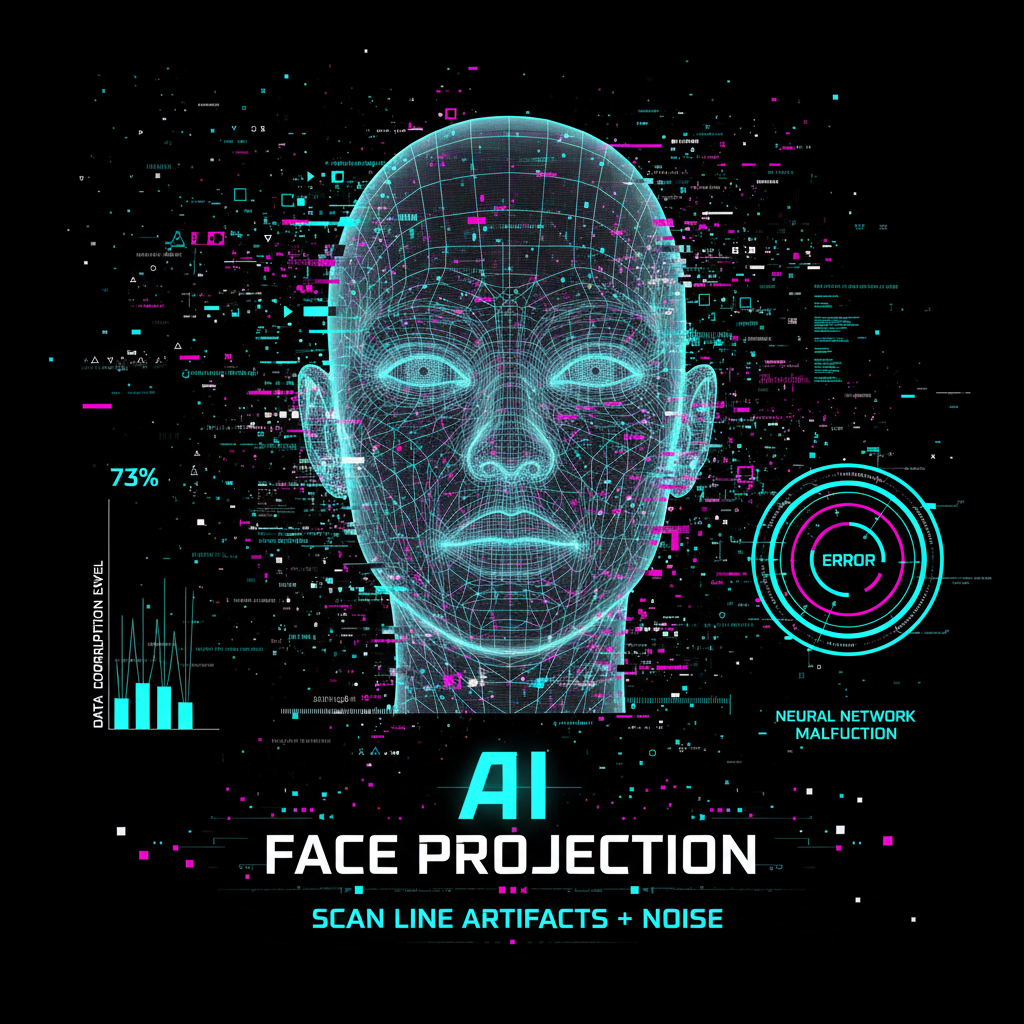 Gemini 2.5 Flash - Cyberpunk / Hologram / Glitch