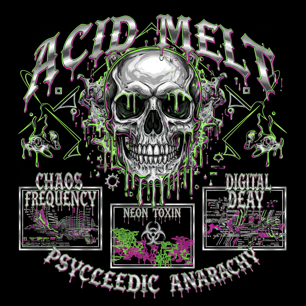 Gemini 2.5 Flash - Acid Graphics / Chrome / Gothic