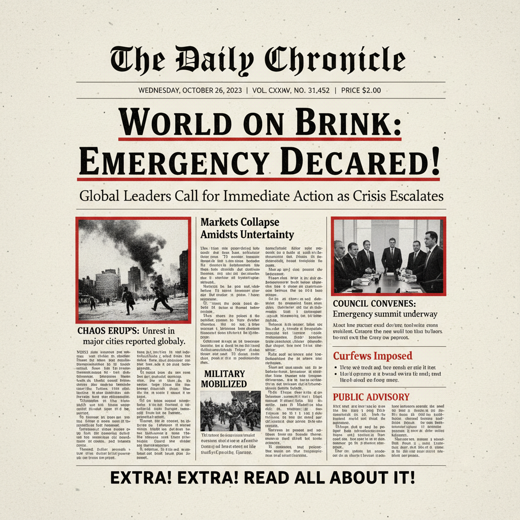 Gemini 2.5 Flash - Newspaper / Blackletter / Red