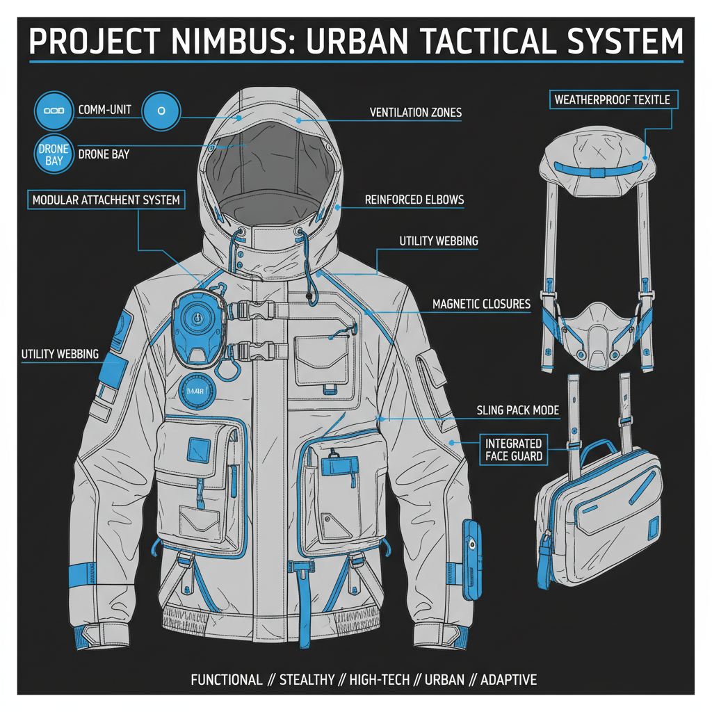 Gemini 2.5 Flash - Cyber / Techwear / Black