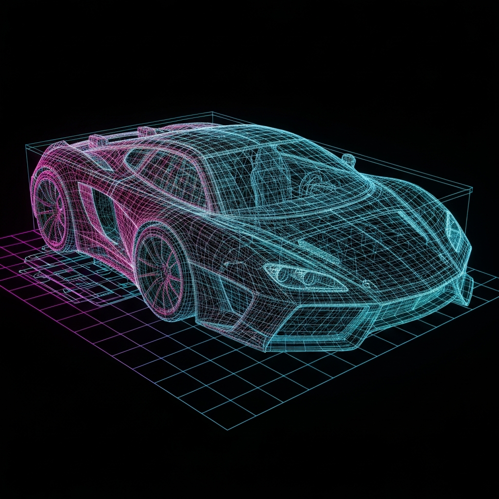 Imagen 4 - Wireframe / Holographic / Black